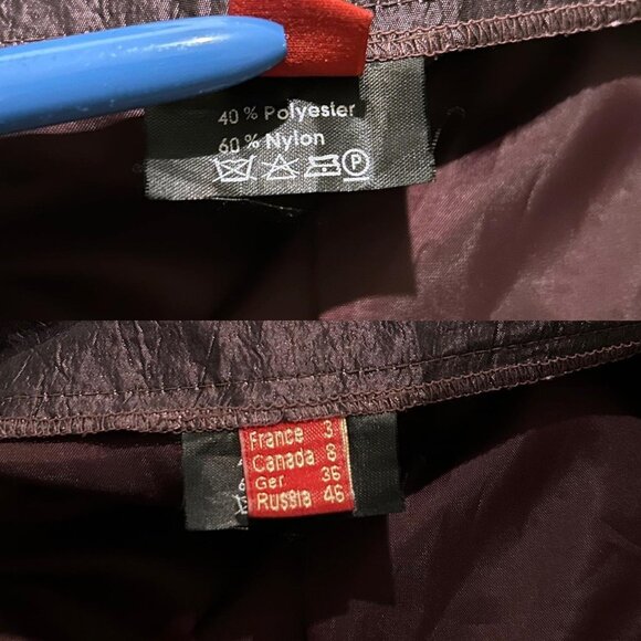 Y2K vintage metallic cyber skirt asymmetrical tiered avant-garde petticoat. - Picture 7 of 7